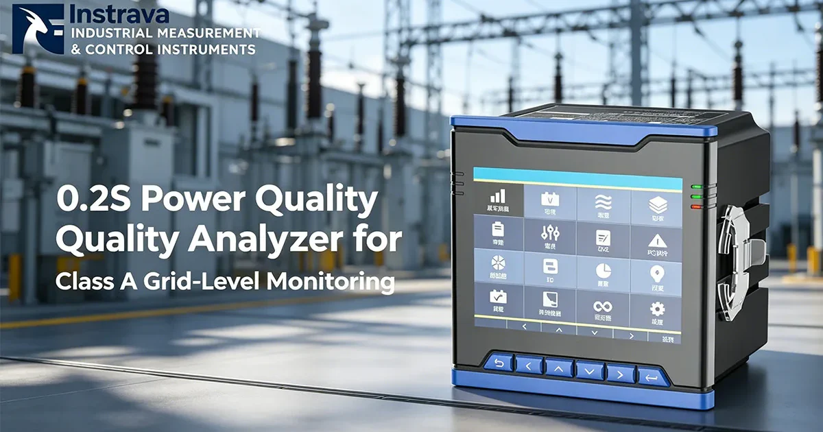 0.2s Power Quality Analyzer for Class A Grid-Level Monitoring installed in outdoor substation