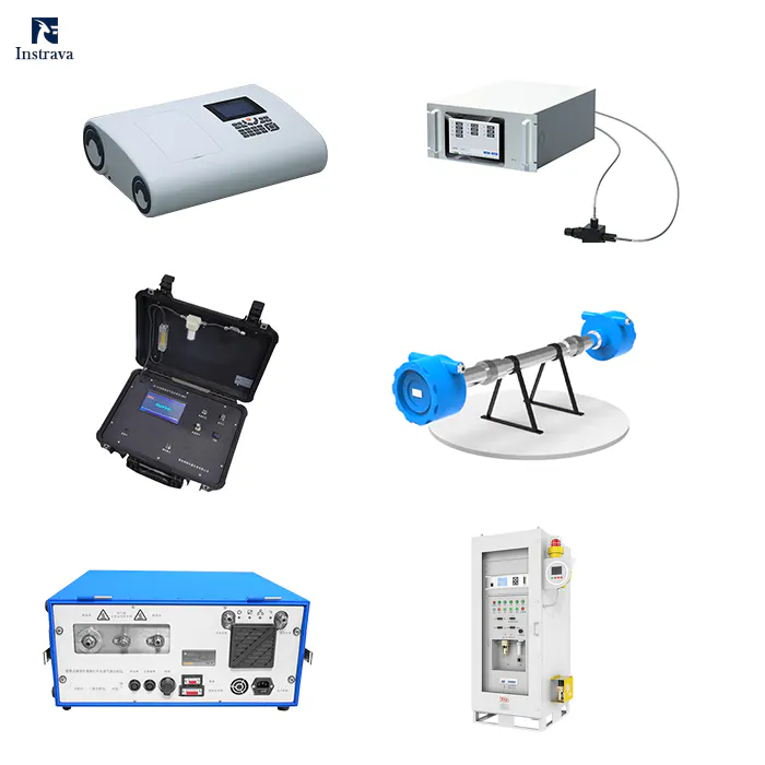Industrial optical analysis instruments including gas analyzers, laser analyzers, and process optical measurement systems
