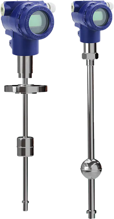 Various specifications of magnetostrictive level gauges from a professional supplier, including float and probe types.