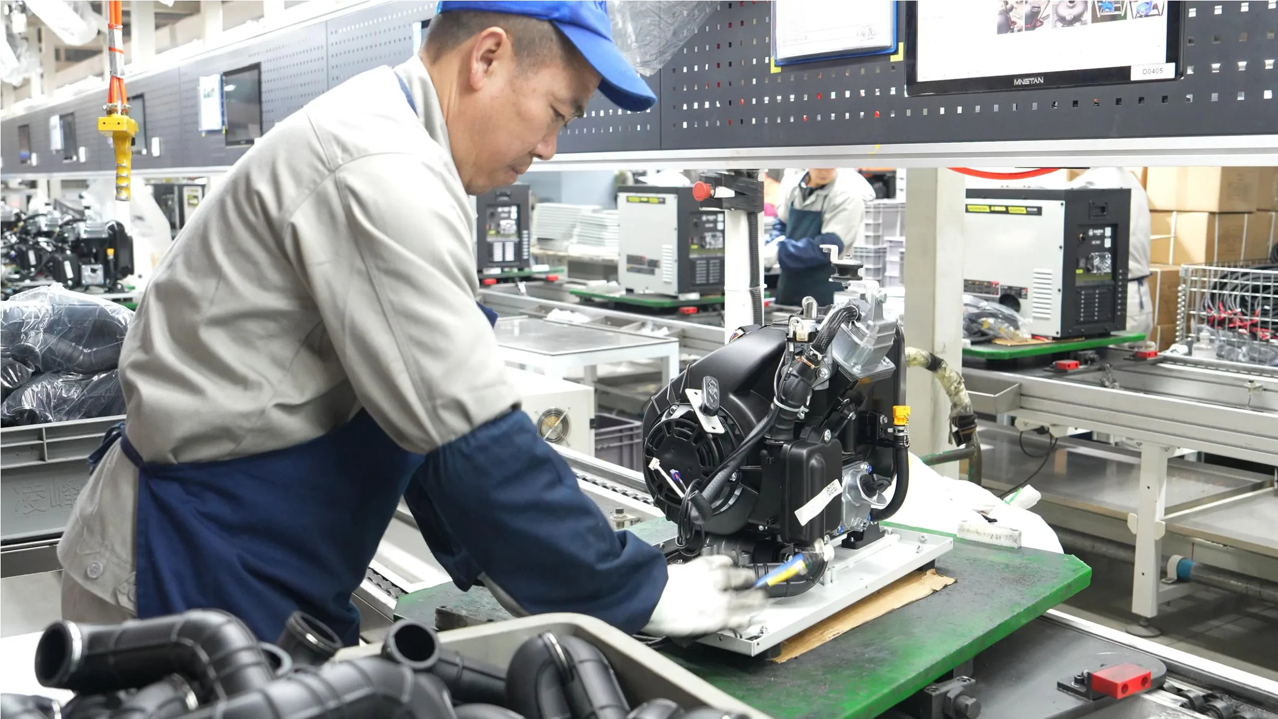 Dual fuel quiet inverter generator manufacturer in China factory assembly line production process