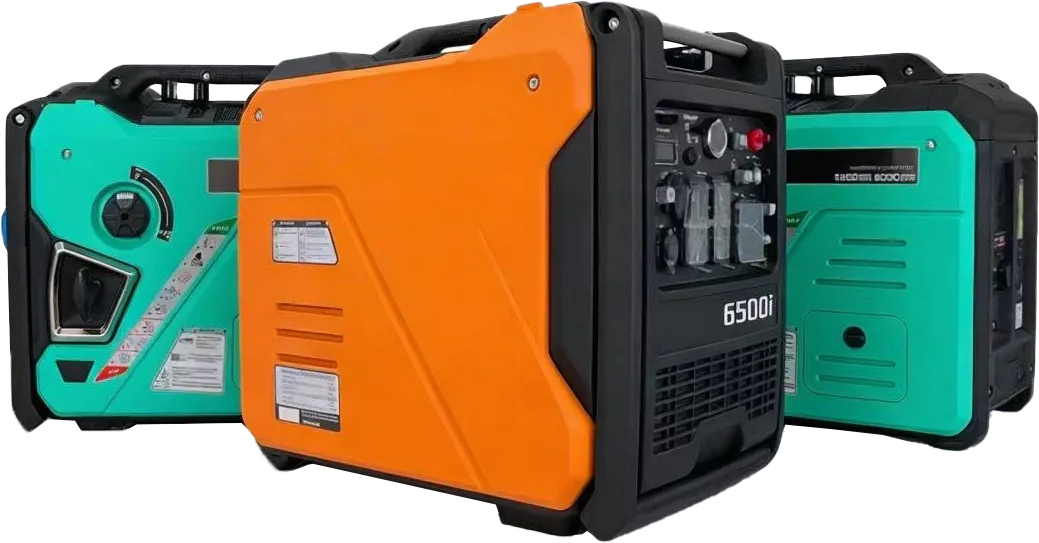 Custom dual fuel inverter generator with portable enclosure design for backup power, outdoor applications, and mobile energy supply.