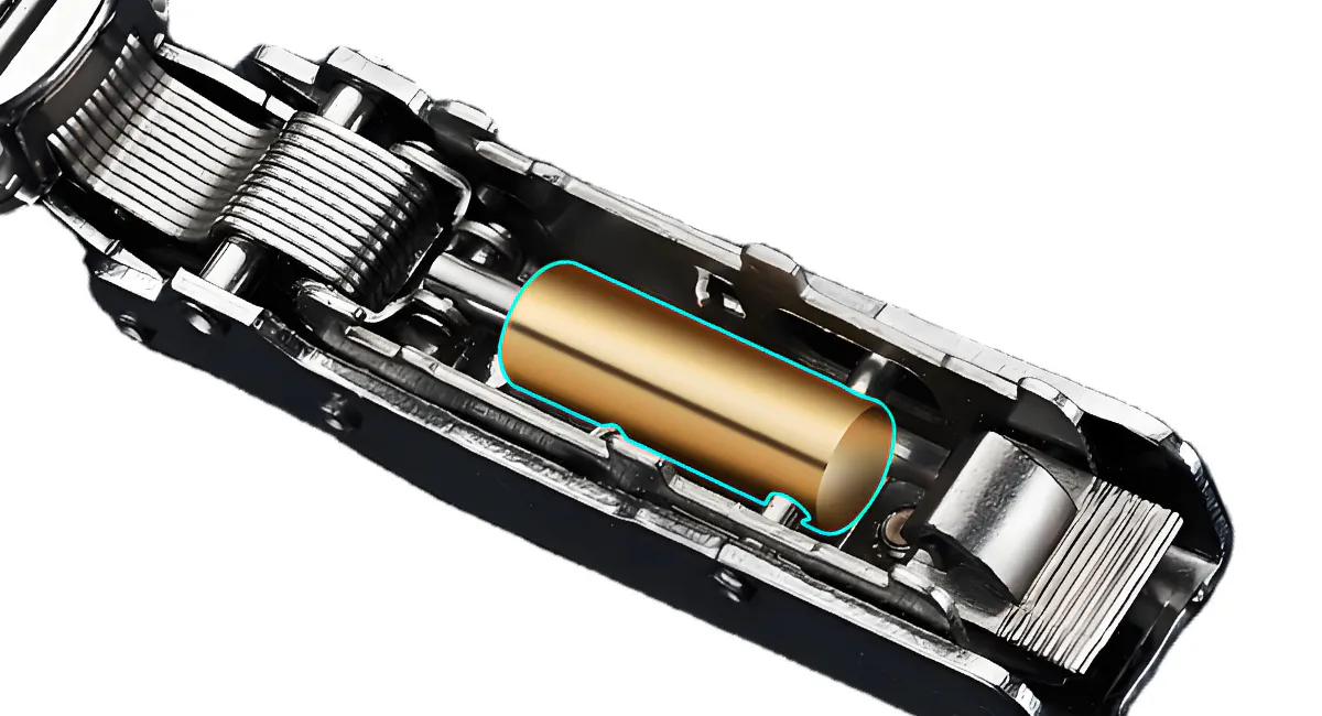 Système d'amortissement hydraulique intégré au mécanisme de charnière d'armoire à fermeture en douceur
