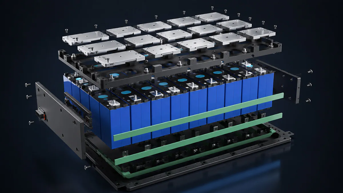 High continuous discharge energy storage battery pack with modular lithium battery cells